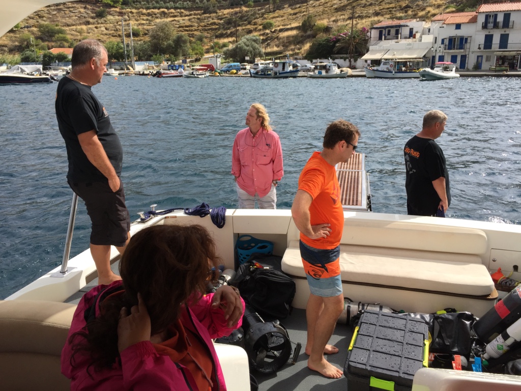 Marine production crew arriving at the harbour